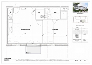 appartement à la vente -   02200  SOISSONS, surface 38,6 m2 vente appartement - APR656517